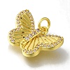 Rack Plating Brass Micro Pave Cubic Zirconia Pendant KK-H485-07G-01-2