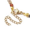 Faceted Round Natural Agate(Dyed & Heated) Beaded Necklaces for Women NJEW-JN04659-7