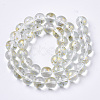 Transparent Spray Painted Glass Bead Strands X-GLAA-N035-03D-B09-2