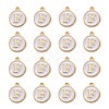 Golden Plated Alloy Charms X-ENAM-S118-01F-2