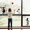 Translucent PVC Self Adhesive Wall Stickers STIC-WH0015-088-4