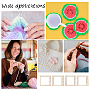 Nbeads 4Pcs 4 Style Wooden Square Frame Crochet Ruler DIY-NB0008-80-6