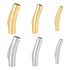Unicraftale 6Pcs 6 Styles Tube 304 Stainless Steel Bayonet Clasps with Push Button STAS-UN0052-59-1
