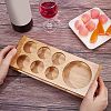 7-Hole Bamboo Glass Holder Display Racks ODIS-WH0025-75-3