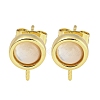 Brass with Sea Shell Stud Earring KK-Q820-05G-1