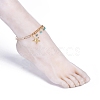 Iron Paperclip Chain Anklets AJEW-AN00285-01-5