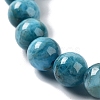 Natural Apatite Round Round Beaded Stretch Bracelets BJEW-G697-01A-3