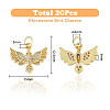DICOSMETIC Brass Micro Pave Clear Cubic Zirconia Charms KK-DC0001-67-2