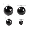 340Pcs 4 Sizes Synthetic Black Stone Beads Strands G-LS0001-10-3