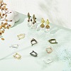 CHGCRAFT 32Pcs 8 Colors Brass Hoop Earring Findings KK-CA0003-50-4