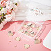 Beebeecraft 20Pcs Brass Heart Stud Earring Findings KK-BBC0004-89-6