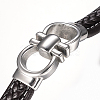 Men's Braided Leather Cord Bracelets BJEW-H559-15D-2