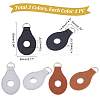 WADORN 3 Pairs 3 Colors PU Leather Bag Strap Suspension Clasp Finding FIND-WR0004-94-3