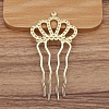 Alloy Hair Comb Findings PW-WGF8823-04-1