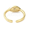 Evil Eye Real 18K Gold Plated Cuff Rings for Women Gift ZIRC-C021-08G-2