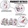 Beebeecraft 4 Styles Flower Print Burlap Packing Pouches ABAG-BBC0001-03B-6