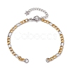 304 Stainless Steel Figaro Chain Bracelet Makings AJEW-JB01284-2