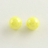 AB Color Plated Acrylic Round Beads SACR-Q109-14mm-08-1