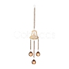 Iron Bell Hanging Crystal Chandelier Pendant HJEW-M002-04-2