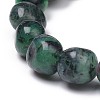 Natural Ruby in Zoisite Stretch Beaded Bracelets BJEW-K213-C07-3