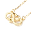 Clear Cubic Zirconia Infinity Love Heart Pendant Necklace NJEW-O125-58G-2