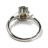 Oval Natural Labradorite Adjustable Rings RJEW-Q818-01P-08A-4