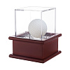 Square Transparent Acrylic Baseball Display Case AJEW-WH0323-06-1