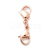 304 Stainless Steel Double Lobster Claw Clasps STAS-E178-01B-RG-1