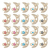 20Pcs 5 Colors Moon Alloy Enamel Connector Charms FIND-TA0002-19-9