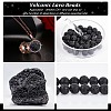 Synthetic Lava Rock Beads Strands G-S277-8mm-01-5