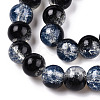 Transparent Crackle Baking Painted Glass Beads Strands DGLA-T003-01C-01-3