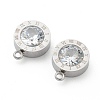 304 Stainless Steel Rhinestone Charms X-STAS-Z009-17P-3