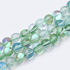 Synthetic Moonstone Beads Strands G-S283-8mm-11A-1