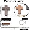 Nbeads 80Pcs 4 Colors Cross Wooden Pendants DIY-NB0007-52-3