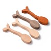 4 Colors Unfinished Wood Carving Spoon DIY-E026-01-3