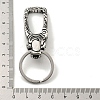 Tibetan Style 316 Surgical Stainless Steel Fittings with 304 Stainless Steel Key Ring FIND-Q101-07AS-01-3