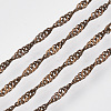 Soldered Brass Coated Iron Singapore Chains CH-T002-03R-4