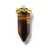 Natural Tiger Eye Pointed Pendants STAS-K273-03G-02-1