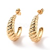 PVD Vacuum Plating 304 Stainless Steel Croissant Stud Earrings for Women EJEW-F280-08G-1