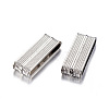 Alloy Rectangle Magnetic Clasps X-PALLOY-M040-01P-2