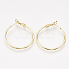 Brass Hoop Earrings KK-T038-580G-NF-1