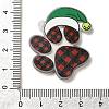 Christmas Theme Printed Opaque Acrylic Pendants OACR-Q056-03C-3