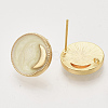 Brass Stud Earring Findings X-KK-N216-37G-02-NF-1