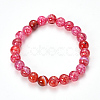 Natural Dragon Veins Agate Beaded Stretch Bracelets BJEW-Q692-02B-1