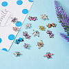 Boutigem 24Pcs 12 Styles Alloy Enamel Connector Charms FIND-BG0001-03-16