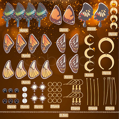 SUNNYCLUE DIY Butterfly Wing Earring Making Kit DIY-SC0020-95-1