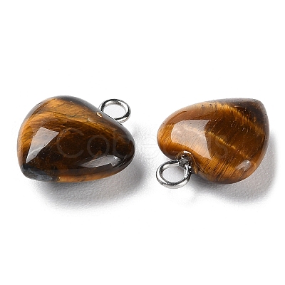 Natural Tiger Eye Pendants X-G-E603-01P-06-1