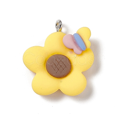 Opaque Resin Pendants X-RESI-M028-03D-1