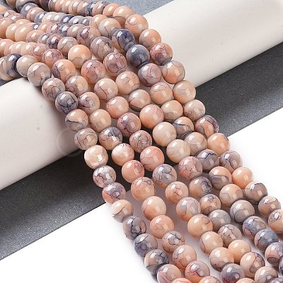 Baking Paint Glass Bead Strands GLAA-H031-01A-11-1