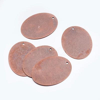 Oval Metal Tags X-KK-N0001-02R-1